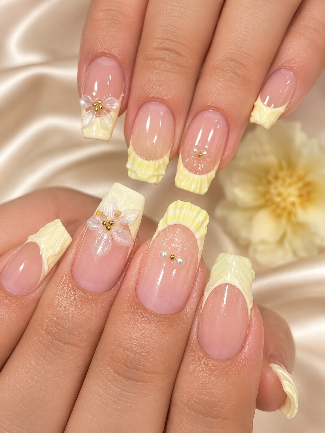 Buttercream Floral French Tips